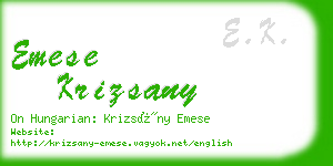 emese krizsany business card